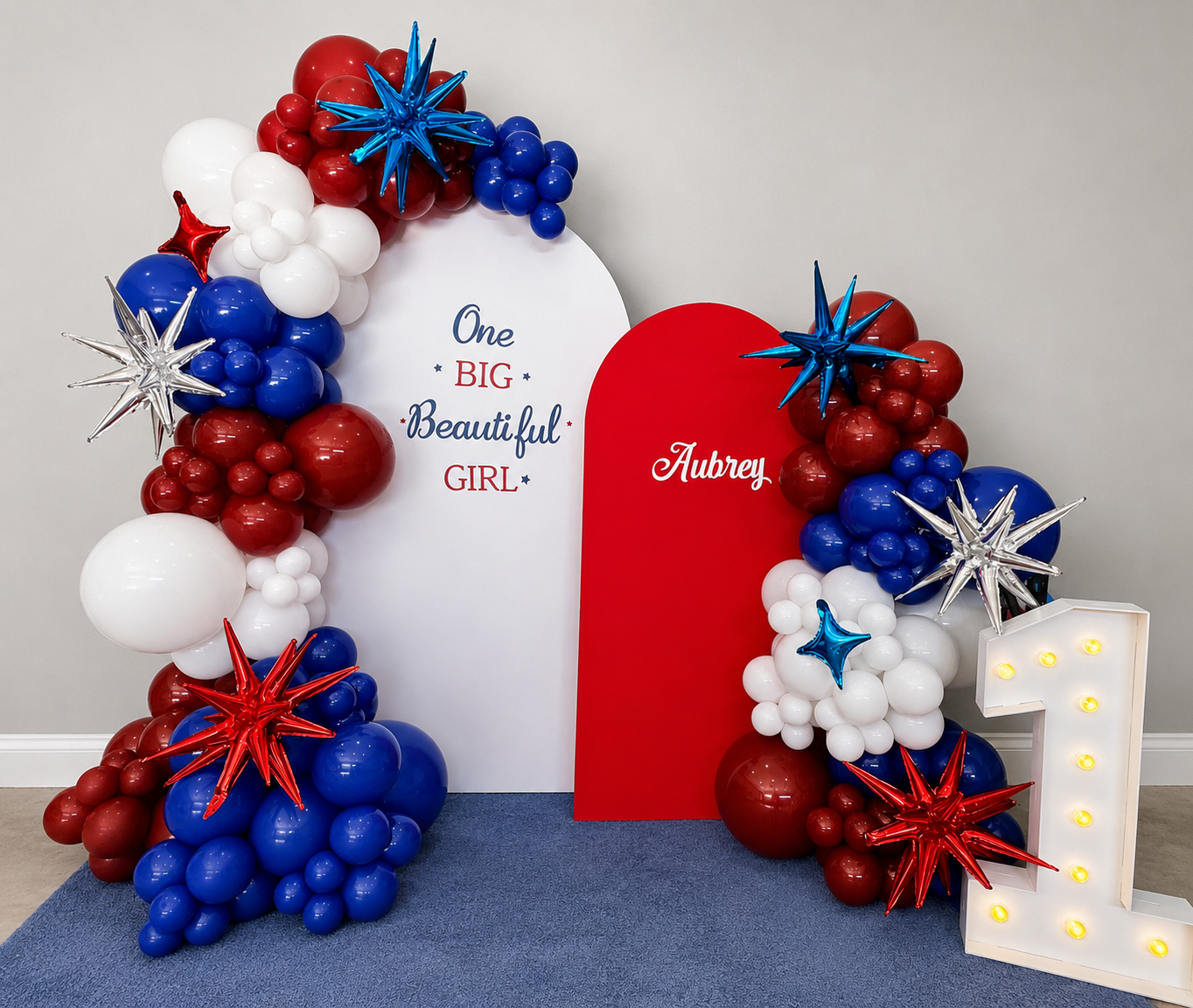 Fourth of July birthday balloons